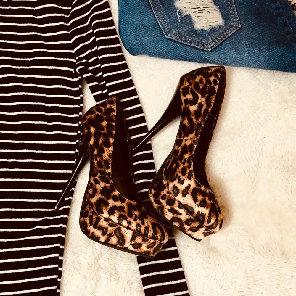Charlotte Russe Leopard print pumps heels